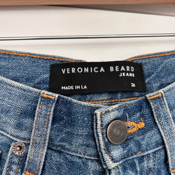 Veronica Beard Blake Classic Straight High Rise Denim in Keystone Wash Size 26 - Picture 12 of 13
